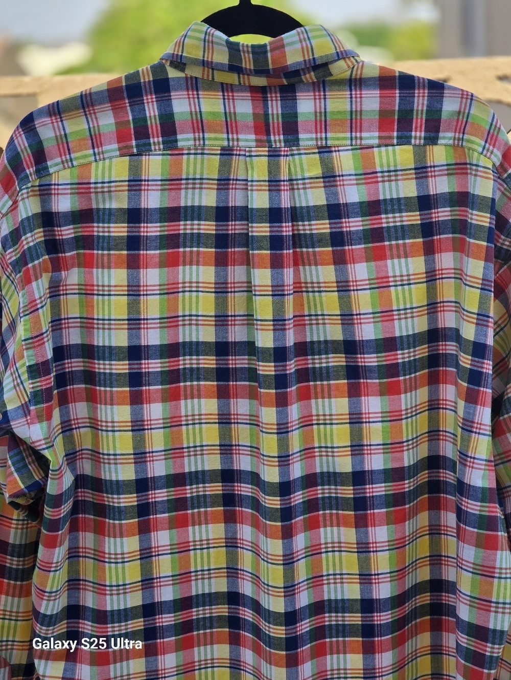 Vintage 90s Polo Ralph Lauren Blake Madras Plaid Cotton Shirt Large EUC - Picture 12 of 17